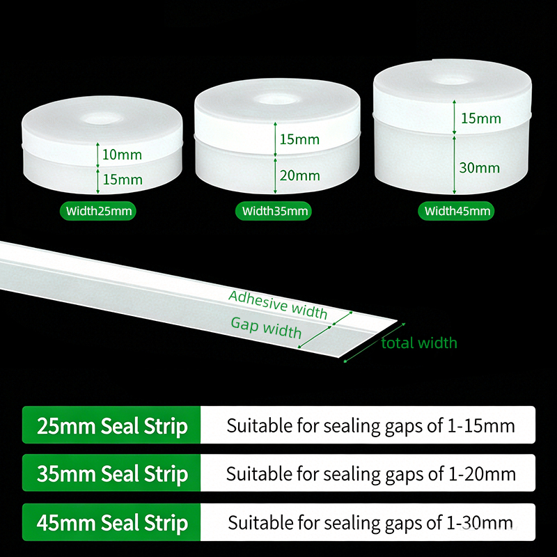 Window Lock Bar - 25/35/45mm Zelfklevende Siliconen Deur Raam Afdichtingsstrip