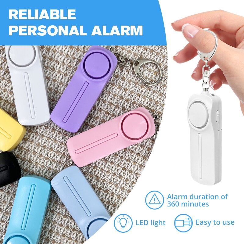 Personal Alarm Keychain - Persoonlijk Beveiligingsalarm Zelfverdediging 130dB Luide Sleutelhanger