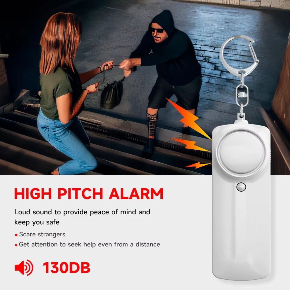 Personal Alarm Keychain - 130dB luid persoonlijk veiligheidsalarm Luid geluid