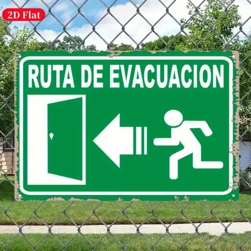(2D Tin schilderij) Vintage me - Emergency Exit Sign recensie en prijs